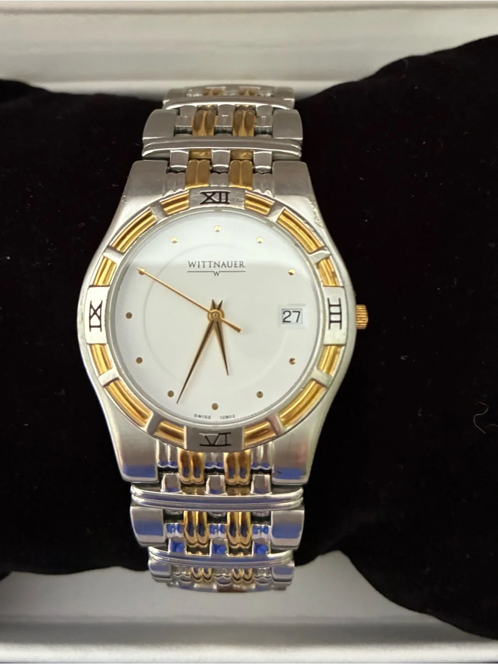 Wittnauer man’s Two-Tone Gold & Silver Bracelet Watch